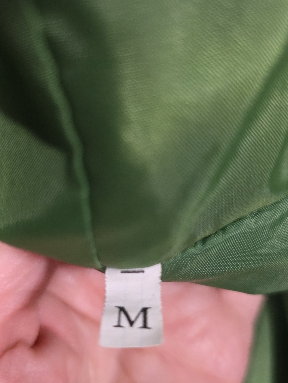 Womens Olive Green Hooded Parka Jacket w Faux-Fur Lining Size Medium (W45) - Picture 6 of 7